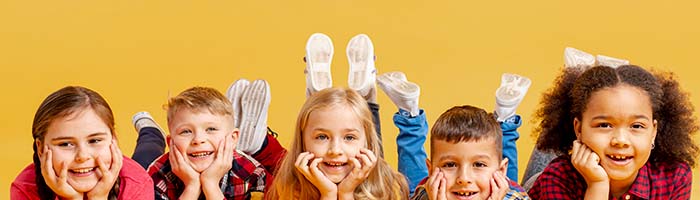 Happy kids, Vaccine Policy banner